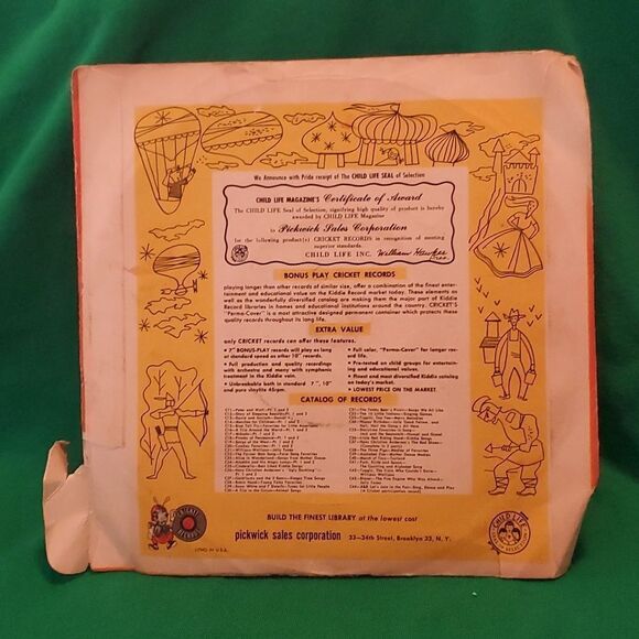 Vintage Cricket Records Alladin and his Magic Lamp 78 vinyl with Sleeve C24 - Picture 3 of 7